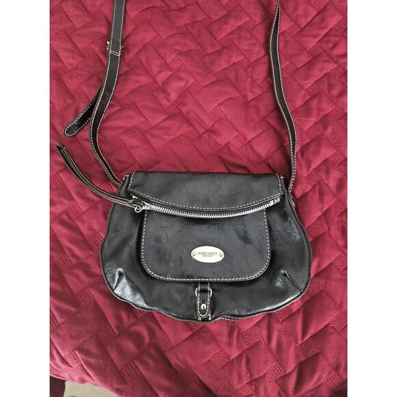Nine West Black Small Crossbody Bag Purse Handbag Adjustable Strap - Picture 1 of 7